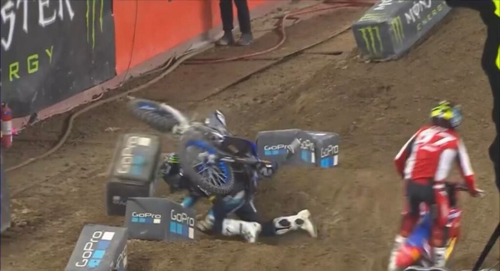 Nate Thrasher Jordon Smith Crashes Out Of Q1 Detroit SX