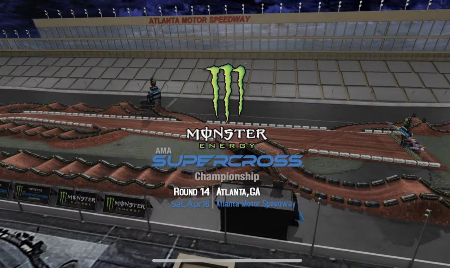 2022 Atlanta Supercross Round 14 Animated Track Map