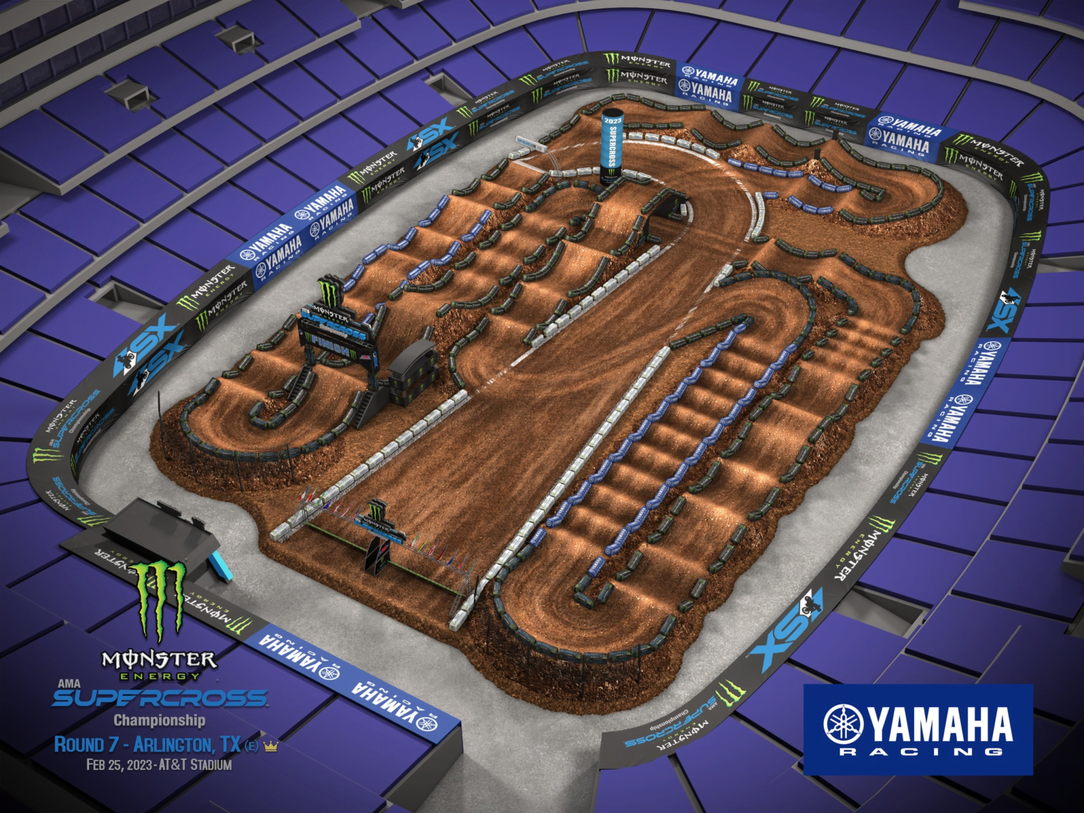 2023 Track Maps for 16 Rounds of AMA Supercross Season