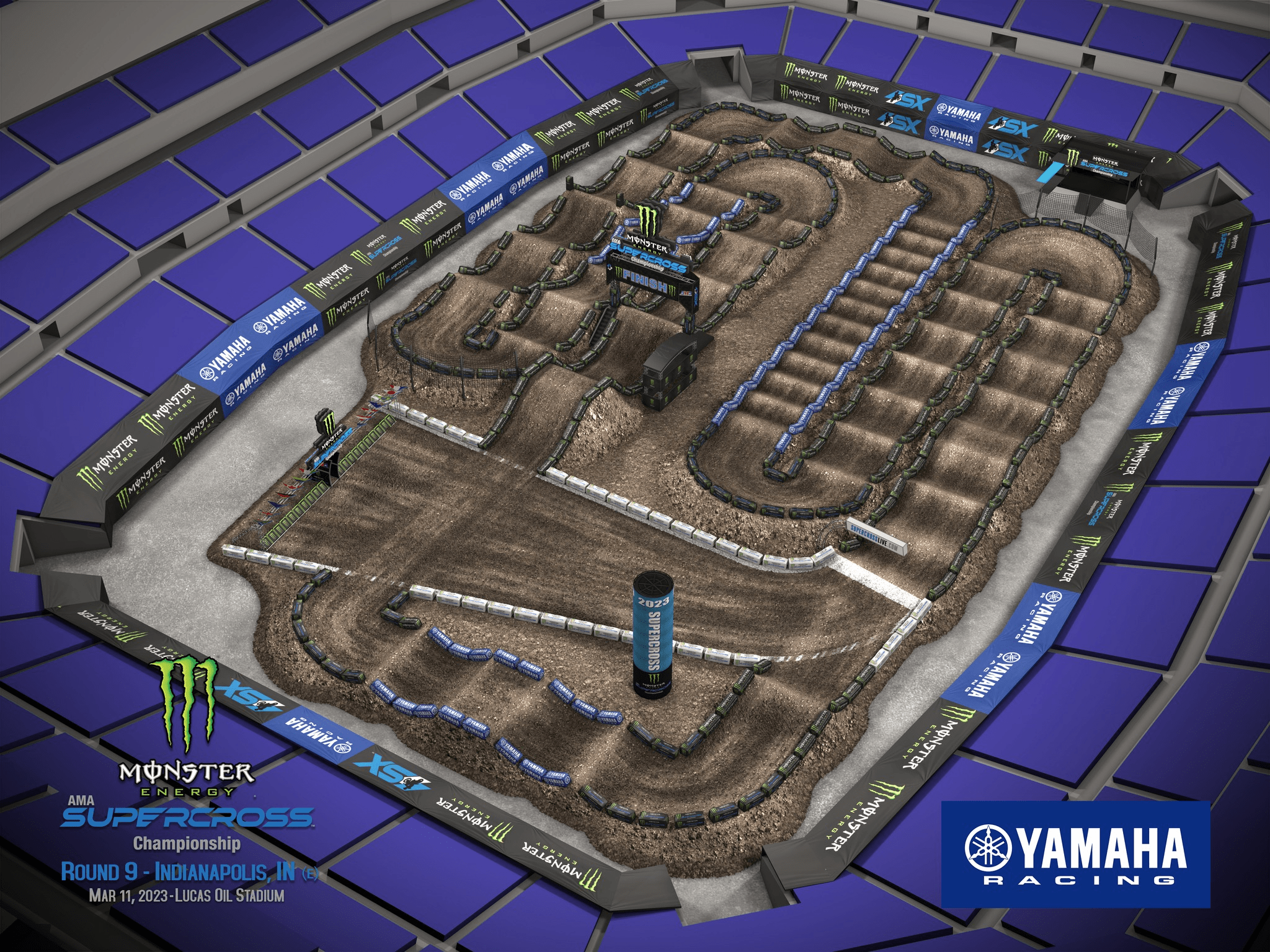 2023 Track Maps For 16 Rounds Of Ama Supercross Season