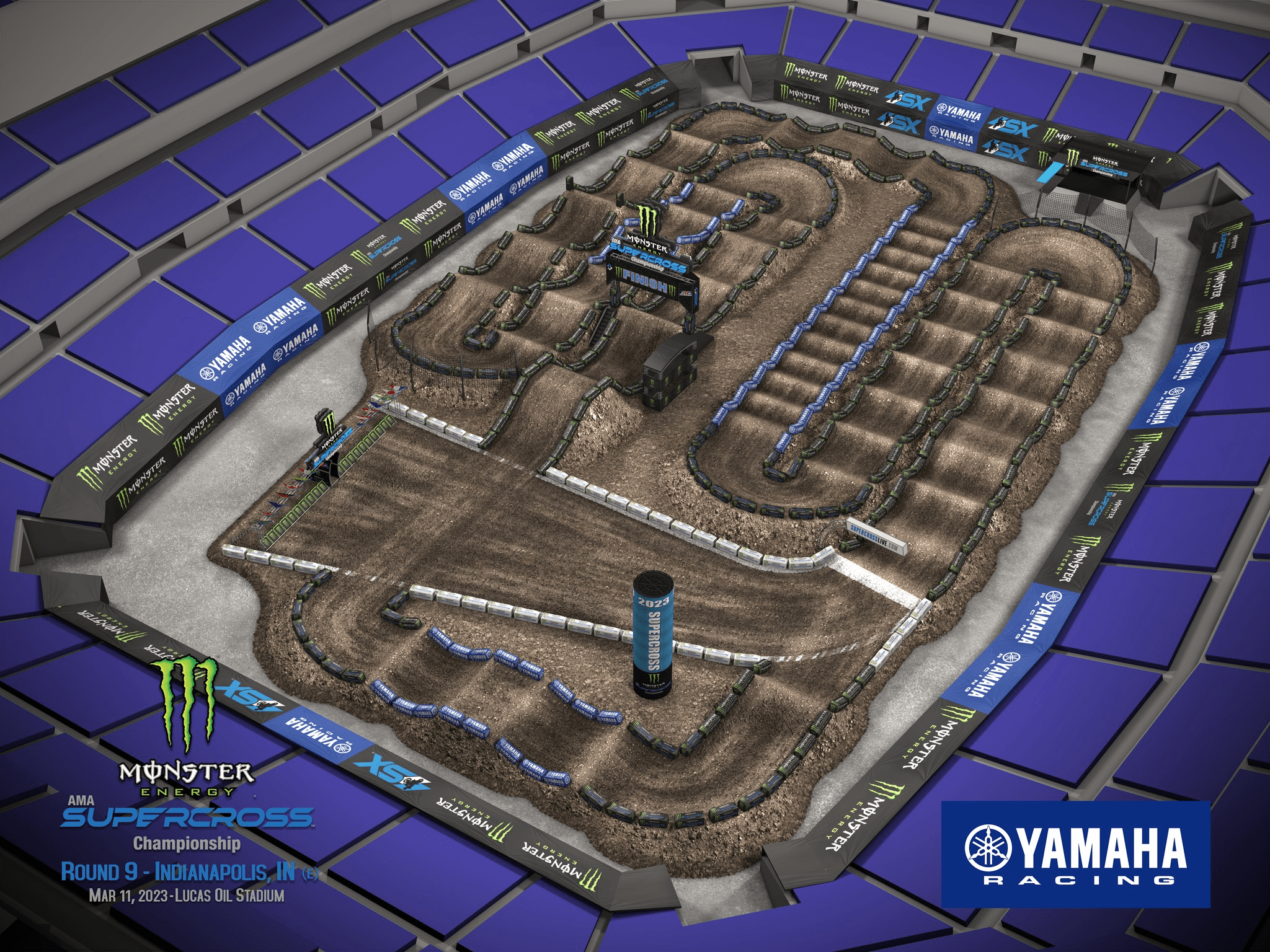 2025 Track Maps for 16 Rounds of AMA Supercross Season