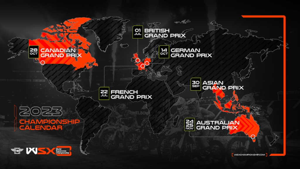 2023 FIM World Supercross Championship Schedule Revealed