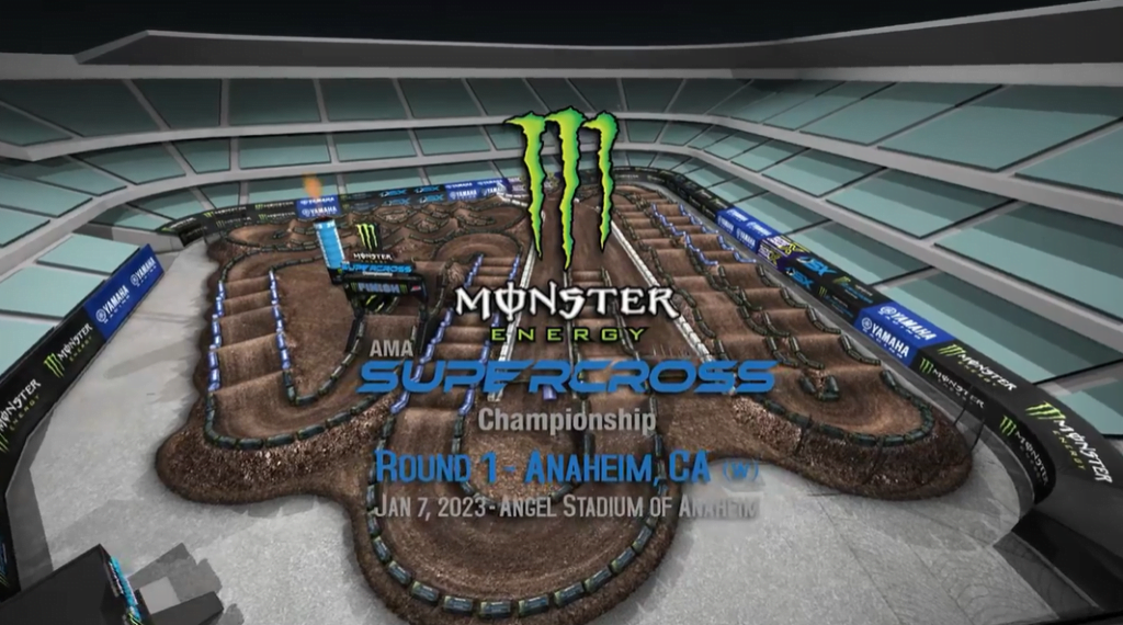 2023 Anaheim 1 Supercross Round 1 Animated Track Map