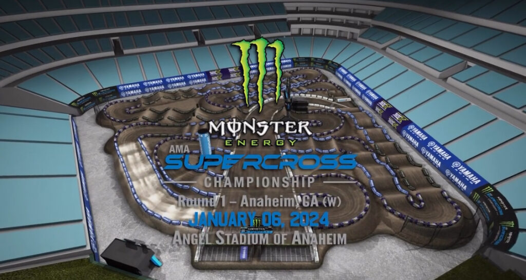 2024 Anaheim 1 Supercross Animated Track Map