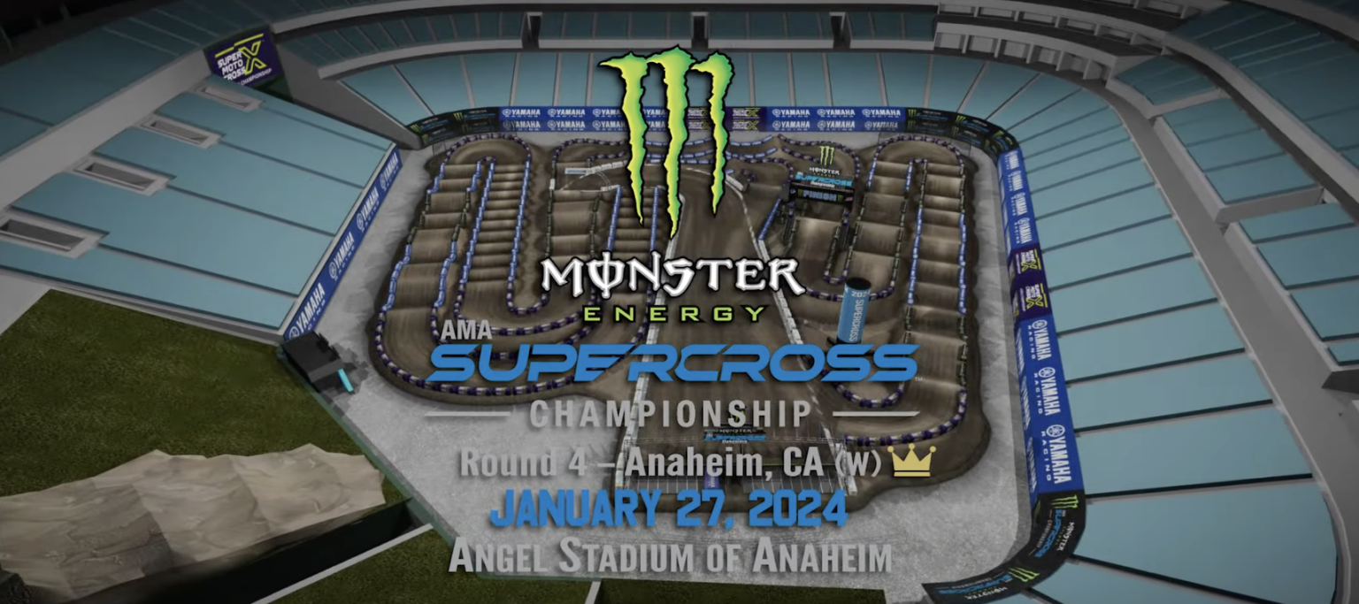 2024 Anaheim 2 Supercross Round 4 Animated Track Map