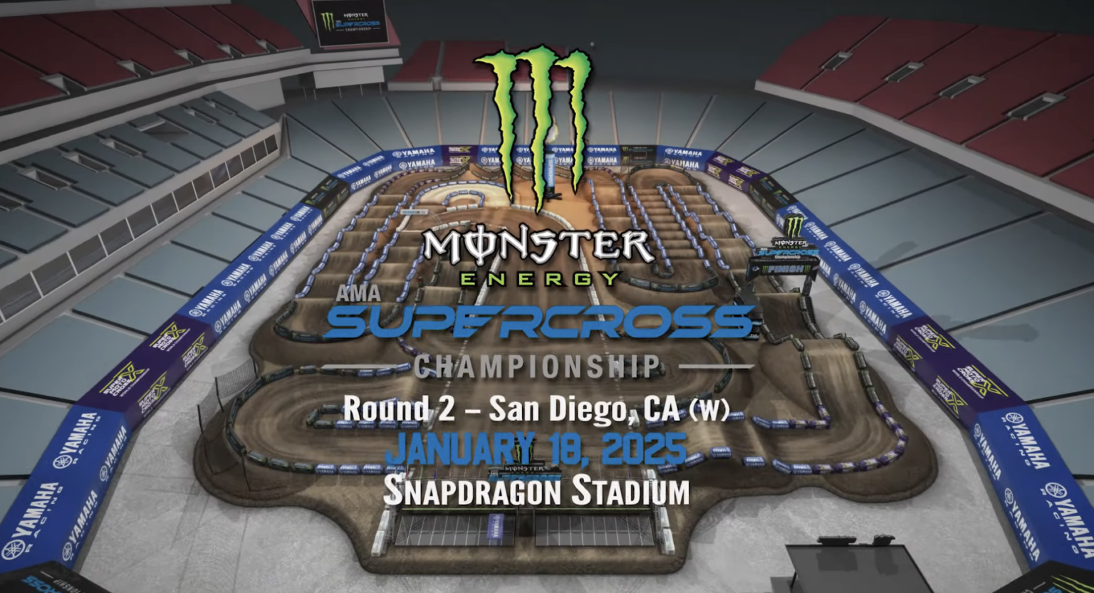 2025 San Diego Supercross Round 2 Animated Track Map!